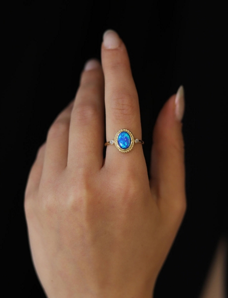 14 Ayar Altın Firüze Taşlı Minimal Yüzük için detayları göster 14 Ayar Altın Firüze Taşlı Minimal Yüzük resmi