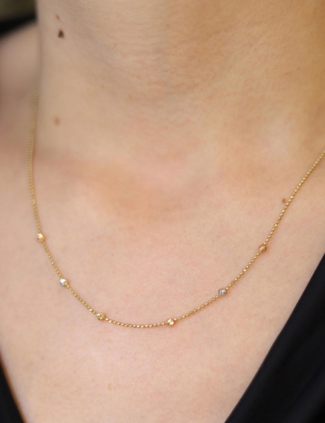 14 Ayar Altın Dorika toplu Standart kolye için detayları göster 14 Ayar Altın Dorika toplu Standart kolye resmi