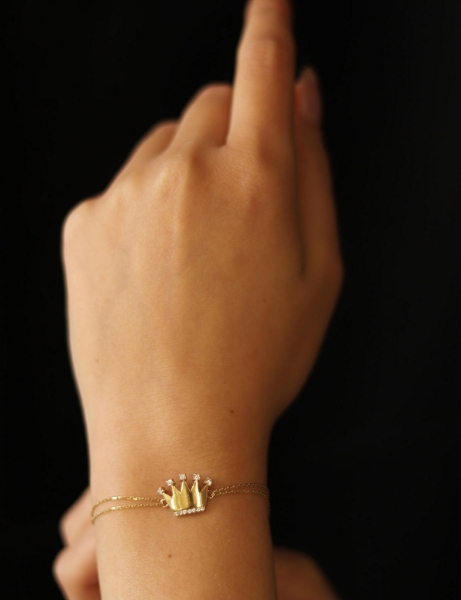 14 Ayar Altın Kral Tacı Bileklik için detayları göster 14 Ayar Altın Kral Tacı Bileklik resmi