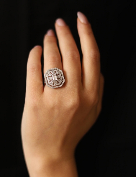 14 Ayar Altın Çapraz Baget Yüzük için detayları göster 14 Ayar Altın Çapraz Baget Yüzük resmi