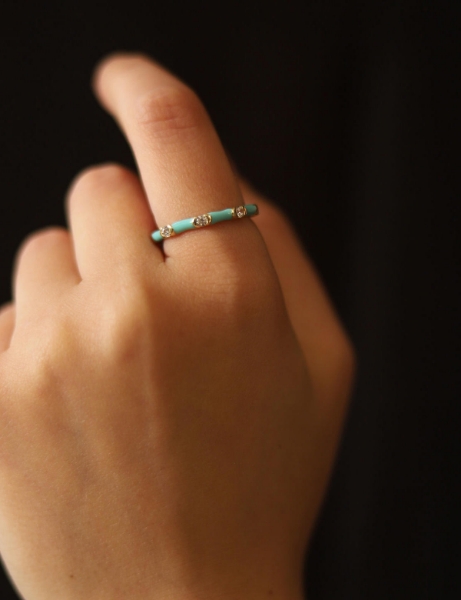 14 Ayar Altın Yeşil Mineli Taşlı Yüzük için detayları göster 14 Ayar Altın Yeşil Mineli Taşlı Yüzük resmi