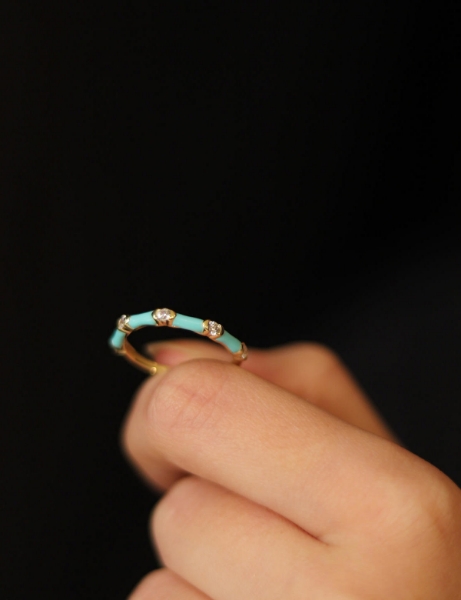 14 Ayar Altın Yeşil Mineli Taşlı Yüzük için detayları göster 14 Ayar Altın Yeşil Mineli Taşlı Yüzük resmi