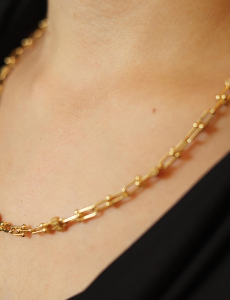 14 Ayar Altın Taşlı Tasarım Zincir için detayları göster 14 Ayar Altın Taşlı Tasarım Zincir resmi