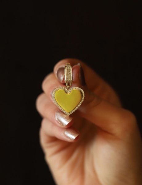 14 Ayar Altın Kalp Charm için detayları göster 14 Ayar Altın Kalp Charm resmi