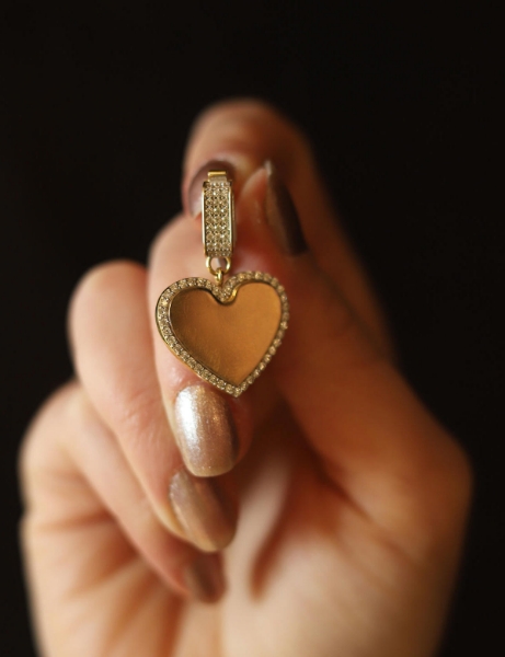 14 Ayar Altın Kalp Charm için detayları göster 14 Ayar Altın Kalp Charm resmi