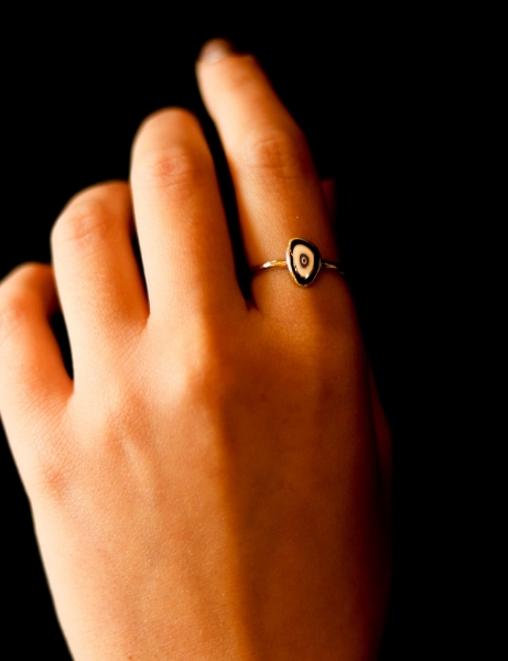 14 Ayar Altın Göz Taşlı Çıtır Yüzük için detayları göster 14 Ayar Altın Göz Taşlı Çıtır Yüzük resmi