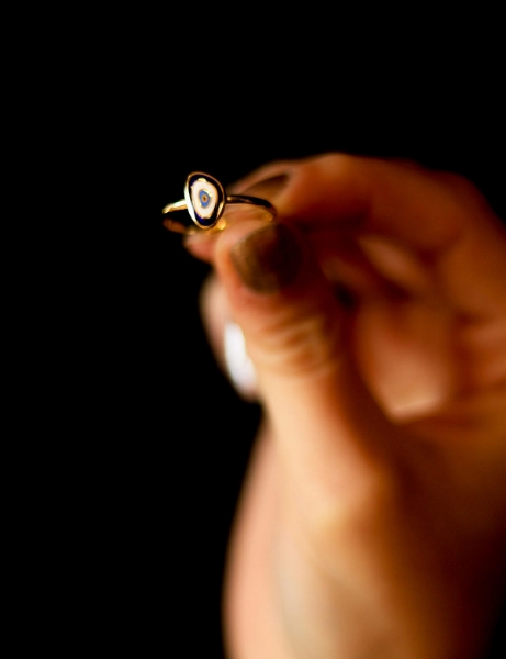 14 Ayar Altın Göz Taşlı Çıtır Yüzük için detayları göster 14 Ayar Altın Göz Taşlı Çıtır Yüzük resmi