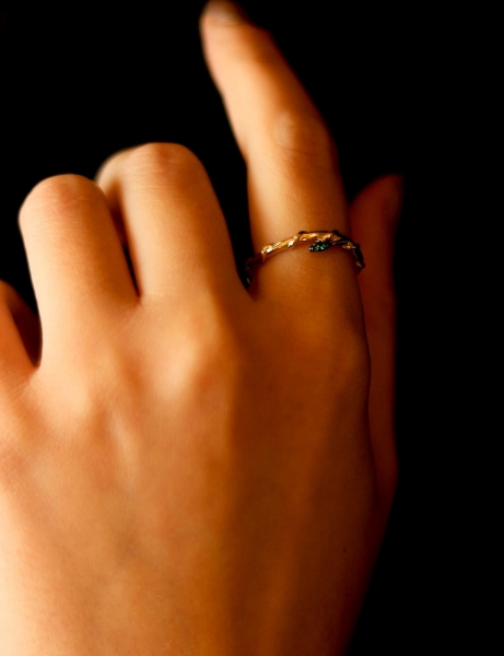 14 Ayar Altın Yaprak Çıtır Yüzük için detayları göster 14 Ayar Altın Yaprak Çıtır Yüzük resmi