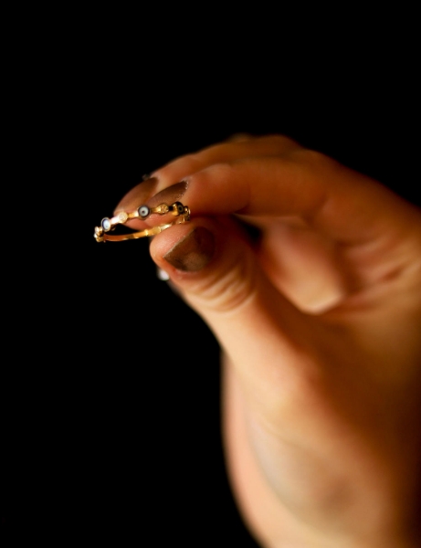 14 Ayar Altın Nazarlı Yüzük için detayları göster 14 Ayar Altın Nazarlı Yüzük resmi