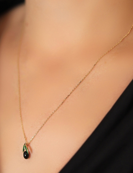 14 Ayar Altın Yapraklı Zeytin Kolye için detayları göster 14 Ayar Altın Yapraklı Zeytin Kolye resmi