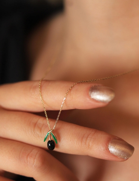 14 Ayar Altın Yapraklı Zeytin Kolye için detayları göster 14 Ayar Altın Yapraklı Zeytin Kolye resmi