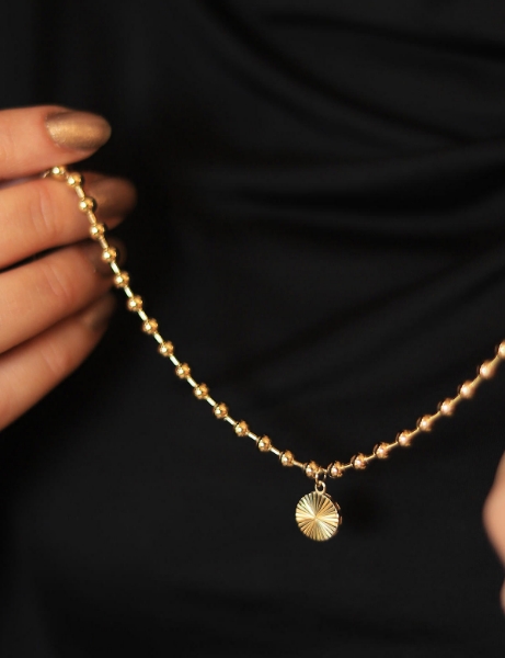 14 Ayar Altın Top Zincirli Sallantılı Bileklik için detayları göster 14 Ayar Altın Top Zincirli Sallantılı Bileklik resmi