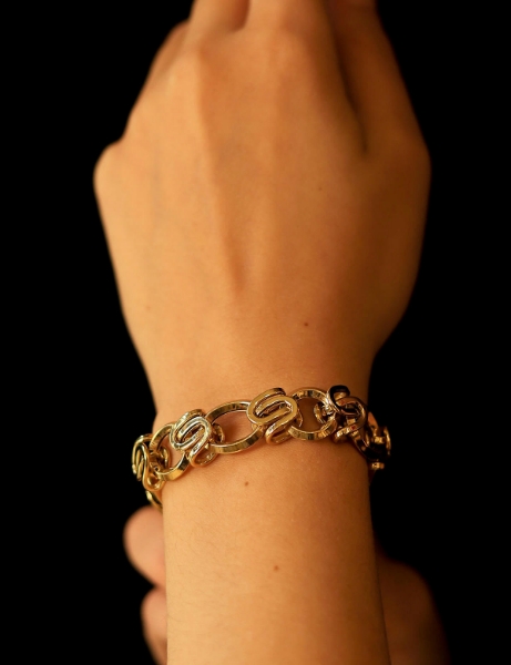 14 Ayar Altın Tasarım Halka Bileklik için detayları göster 14 Ayar Altın Tasarım Halka Bileklik resmi