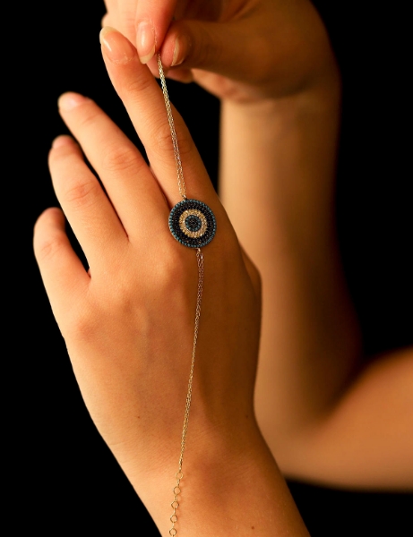 14 Ayar Altın Nazar göz Bileklik için detayları göster 14 Ayar Altın Nazar göz Bileklik resmi