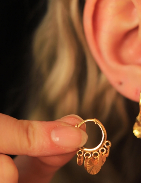 22 Ayar Altın Kalemli Sallantı Küpe için detayları göster 22 Ayar Altın Kalemli Sallantı Küpe resmi