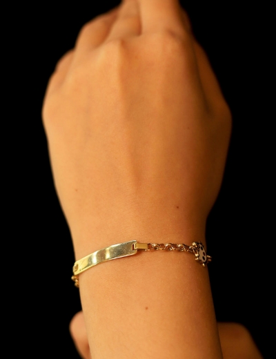 14 Ayar Altın Hello Kitty Bebek Künye resmi