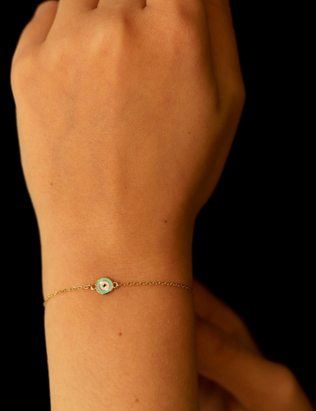 14 Ayar Altın Nazarlı İnce Bebek Künye için detayları göster 14 Ayar Altın Nazarlı İnce Bebek Künye resmi