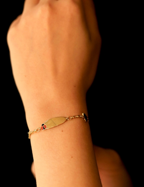 14 Ayar Altın Uğur Böceği Bebek Künye için detayları göster 14 Ayar Altın Uğur Böceği Bebek Künye resmi