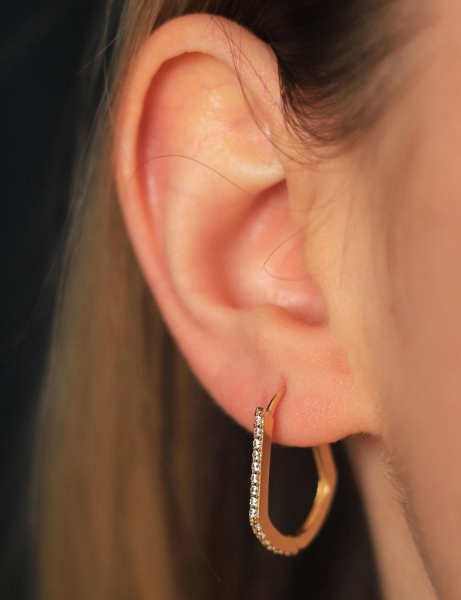 14 Ayar Altın Bombeli Tamtur küpe için detayları göster 14 Ayar Altın Bombeli Tamtur küpe resmi