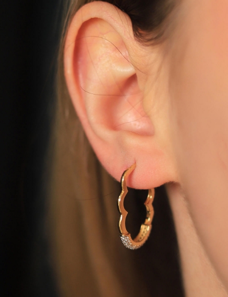 14 Ayar Altın Taşlı Bulut Küpe için detayları göster 14 Ayar Altın Taşlı Bulut Küpe resmi