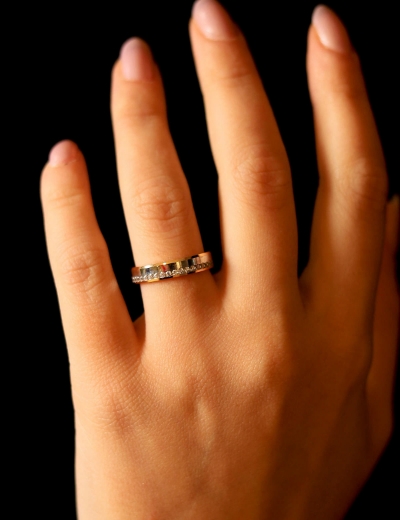 14 Ayar Altın Parlak Alyans resmi