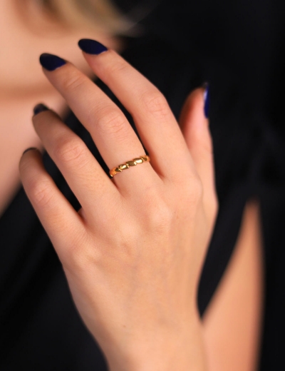 22 Ayar Altın Sarmal Görünümlü Yüzük resmi