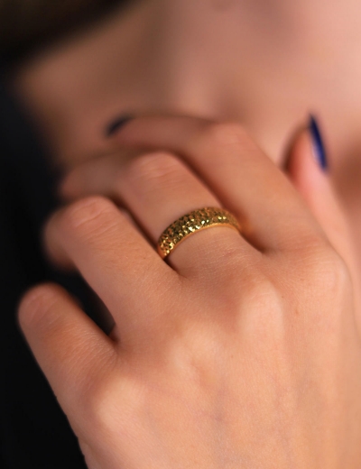 22 Ayar Altın Cam Kırığı Yüzük resmi