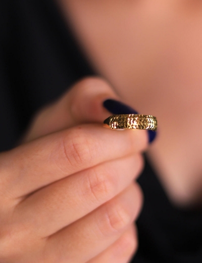 22 Ayar Altın Cam Kırığı Yüzük resmi