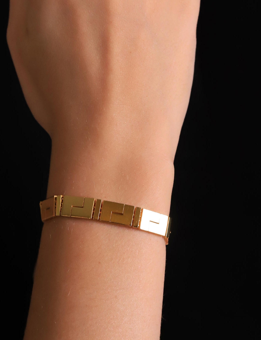 22 Ayar Altın Tasarım İtalyan Bileklik resmi