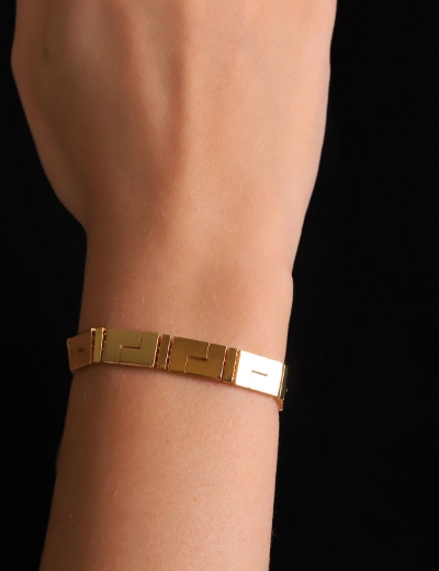 22 Ayar Altın Tasarım İtalyan Bileklik resmi