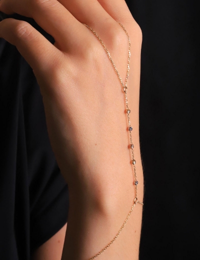 14 Ayar Altın Minimal Dorika Şahmeran resmi