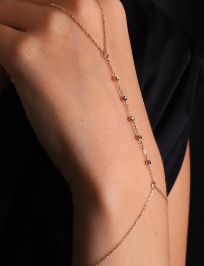 14 Ayar Altın Minimal Dorika Şahmeran resmi