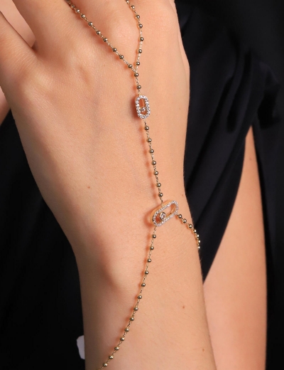 14 Ayar Altın Top Zincirli Tasarım Şahmeran resmi