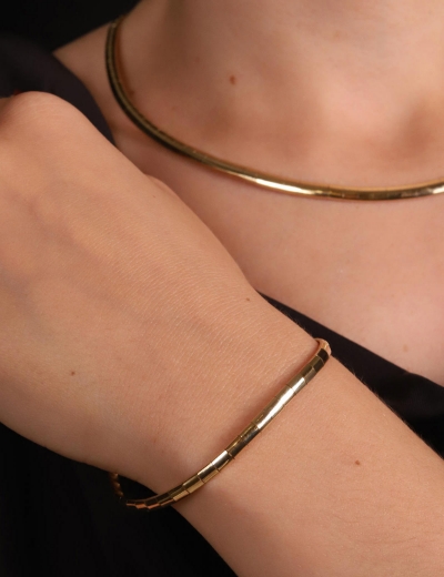 14 Ayar Altın Simit Kesim Klasik Set resmi