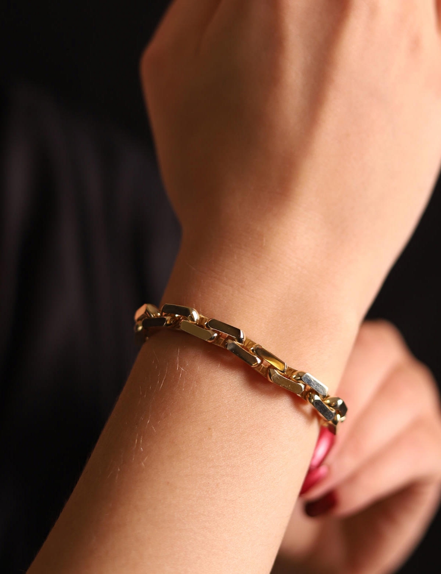 14 Ayar Altın Gurmet Ataç Bileklik resmi