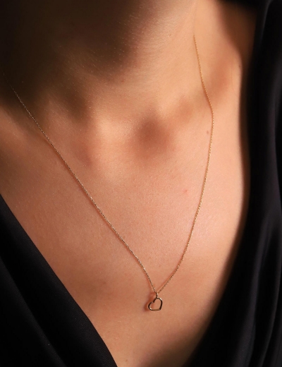 14 Ayar Altın Hediyelik Kalp Kolye resmi