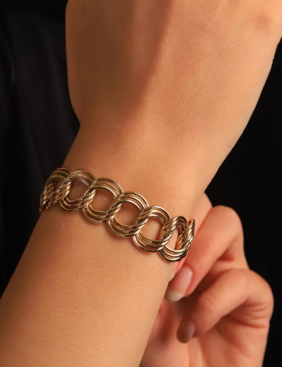 14 Ayar Altın İtalyan Samanyolu Bileklik resmi