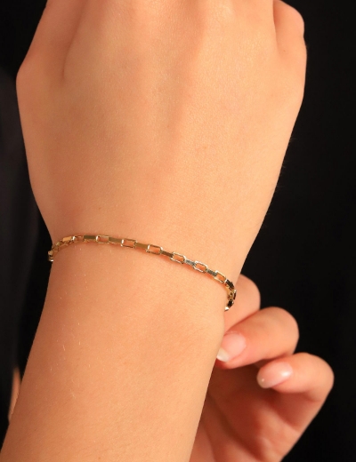 14 Ayar Altın Sıkı Ataç Bileklik resmi