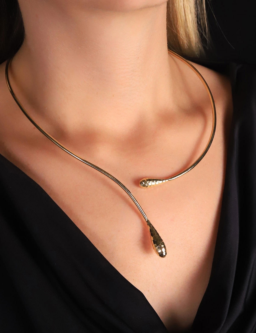 14 Ayar Altın Gösterişli Tasarım Kolye resmi