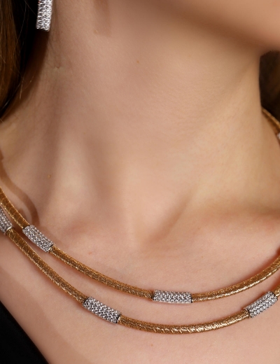 14 Ayar Altın Tasarım İtalyan Model Kolye resmi