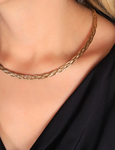 14 Ayar Altın Sarmal Simit Kolye resmi