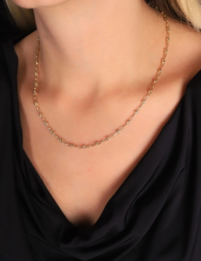 14 Ayar Altın Dorikalı Ataç Set resmi