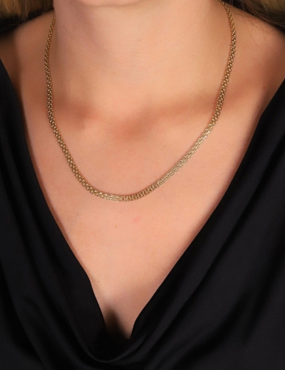 14 Ayar Altın İnce Kırkayak Set resmi