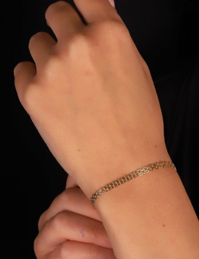 14 Ayar Altın İnce Kırkayak Set resmi