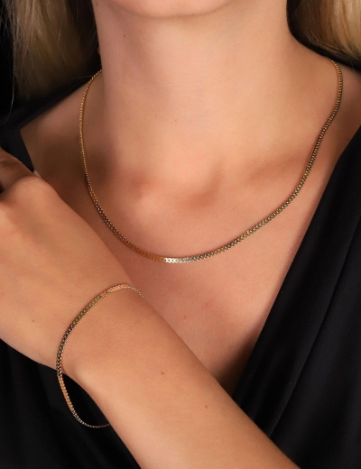 14 Ayar Altın İnce Sarmal Set resmi