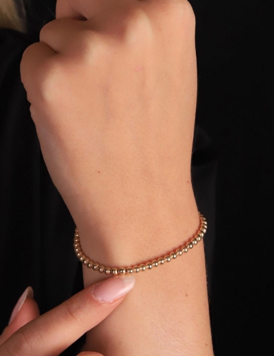 14 Ayar Altın Top Zincirli Set resmi