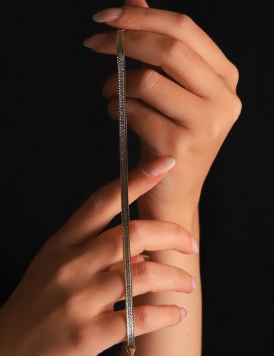 14 Ayar Altın Çift Renk Hasır Set resmi