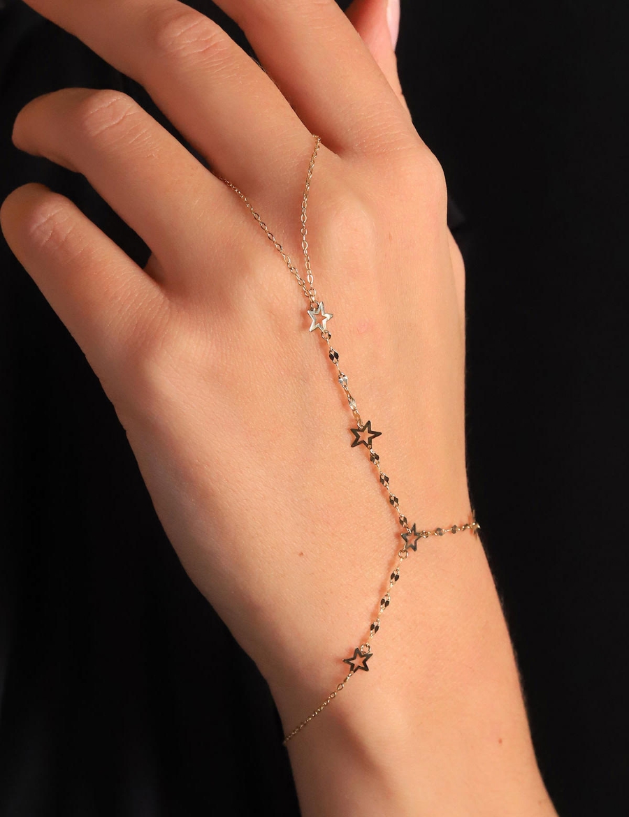 14 Ayar Altın Aynalı Yıldız Şahmeran resmi