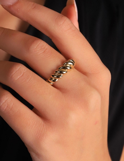 14 Ayar Altın Burgu Klasik Yüzük resmi