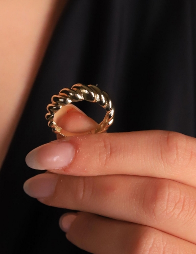 14 Ayar Altın Burgu Klasik Yüzük resmi